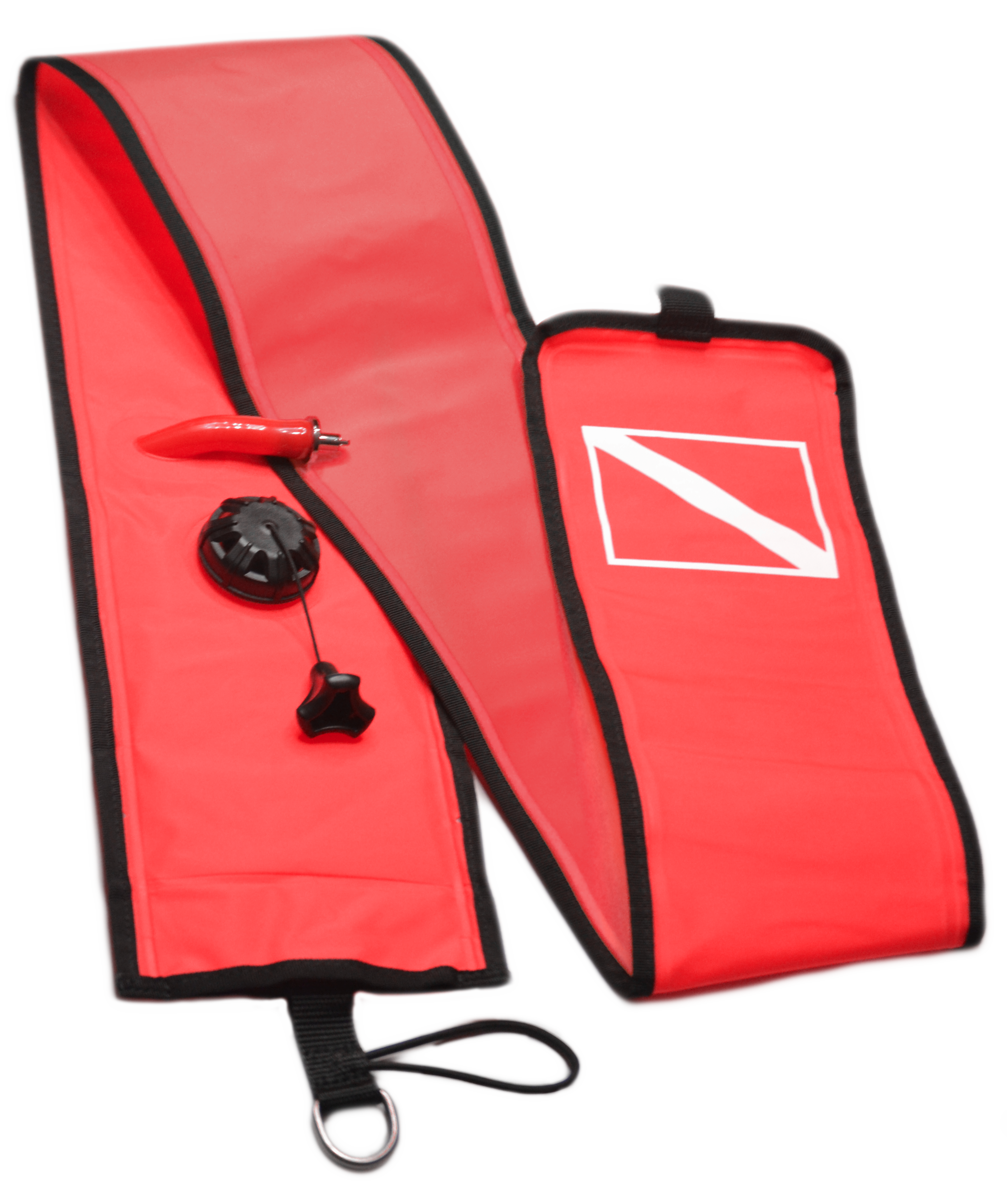 Bungee Boje orange mit Ventil - Tauchsportvertretungen Taucherzubehör Bungee Boje orange mit Ventil - Tauchsportvertretungen