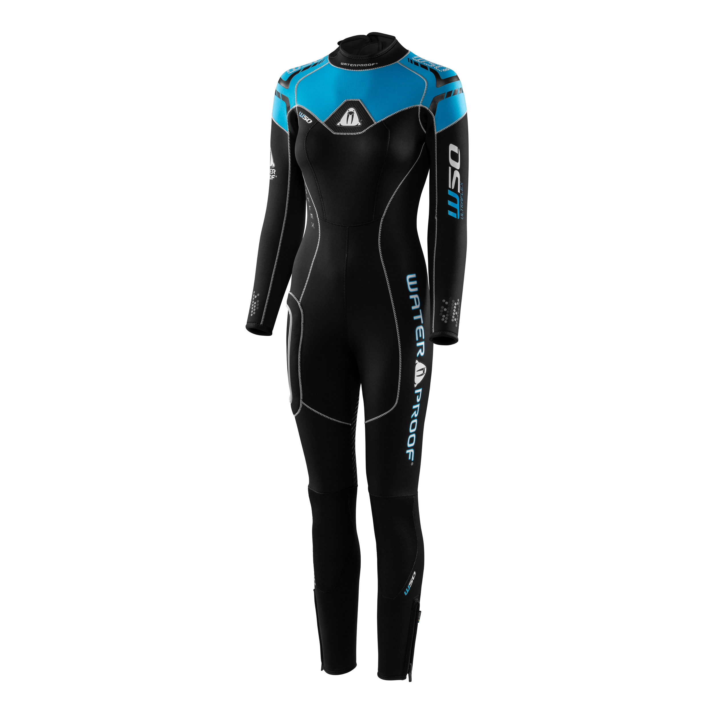 Waterproof W50 5MM Lady Front Nasstauchanzug Waterproof W50 5MM schwarz blau Frau Vorderansicht