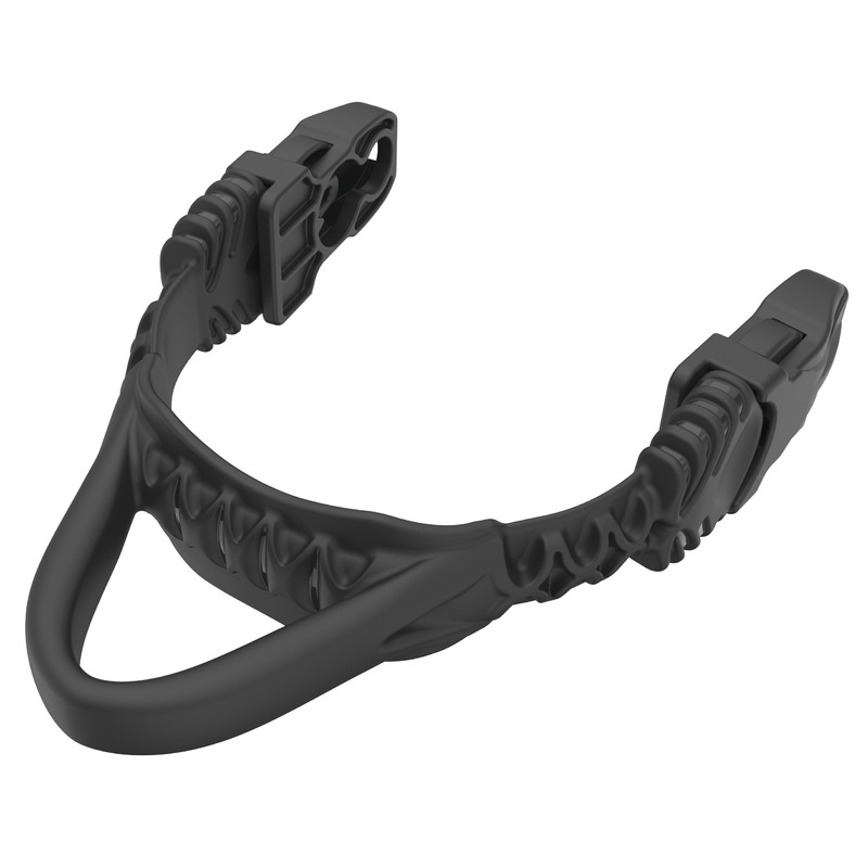 Das originale Seac Boost Sling Strap Ersatz-Flossenband aus elastischem Bungee mit strukturierter Grifflasche in Schwarz.