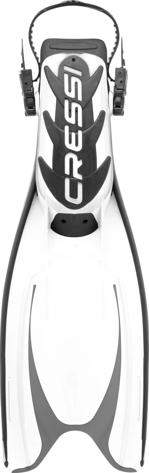 Geräteflosse Tauchflosse Fersenbandflosse universal Cressi Frog Plus Weiß Hinten