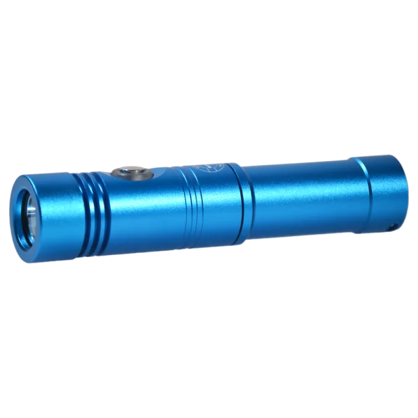 Eine blaue Tauchlampe von Oceama Eine blaue Tauchlampe von Oceama