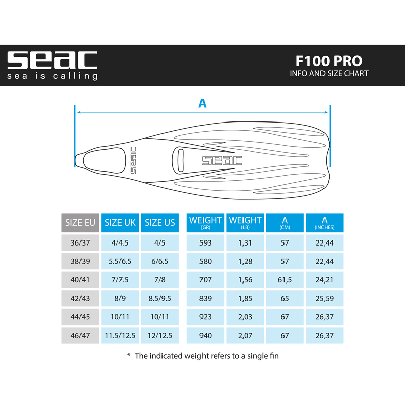 Seac F-100 Pro Taucher- und Schnorchelflossen von Seac, Ansicht 7