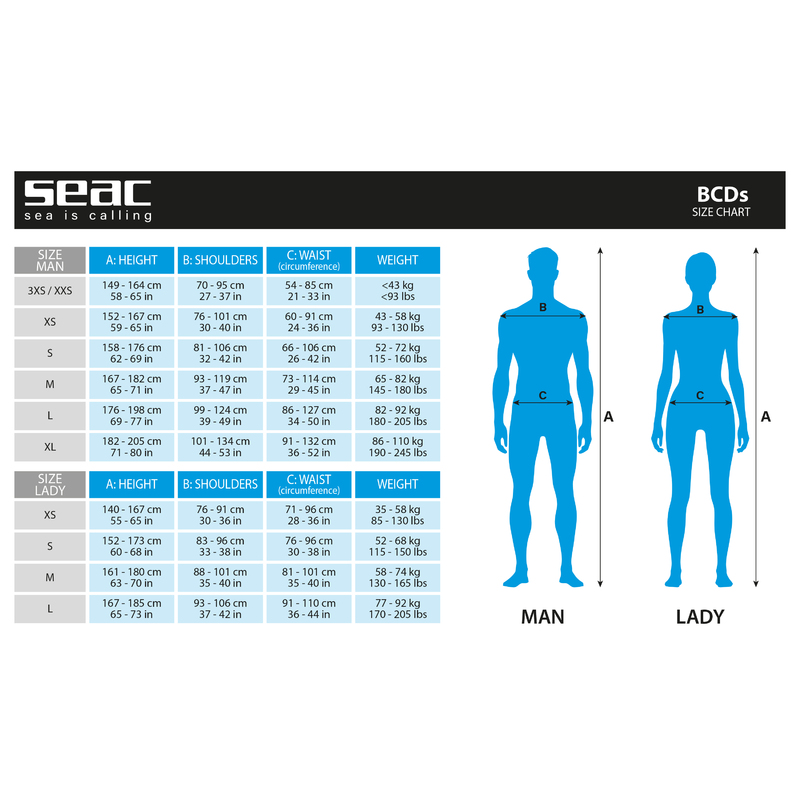 Seac Type – leichtes Tarierjacket mit integriertem Bleisystem
