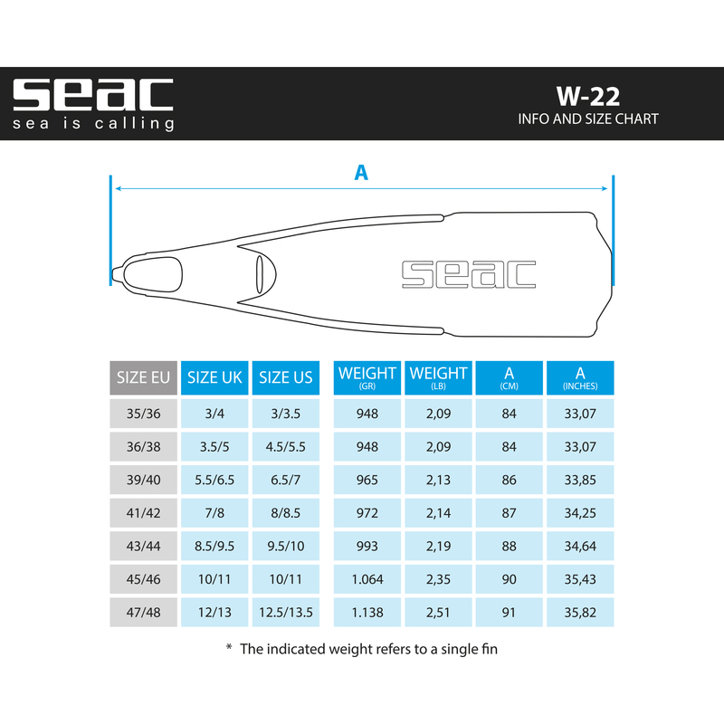 Seac W-22 Apnoe- und Freitauchflossen