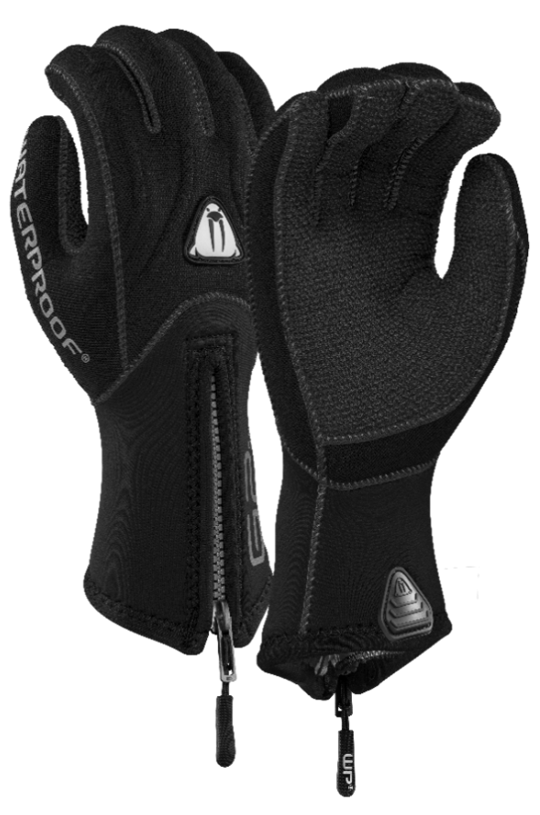 Neoprenhandschuhe G2 ARAMID 5MM 5-FINGER MIT Reißverschluss auf Kevlar Waterproof