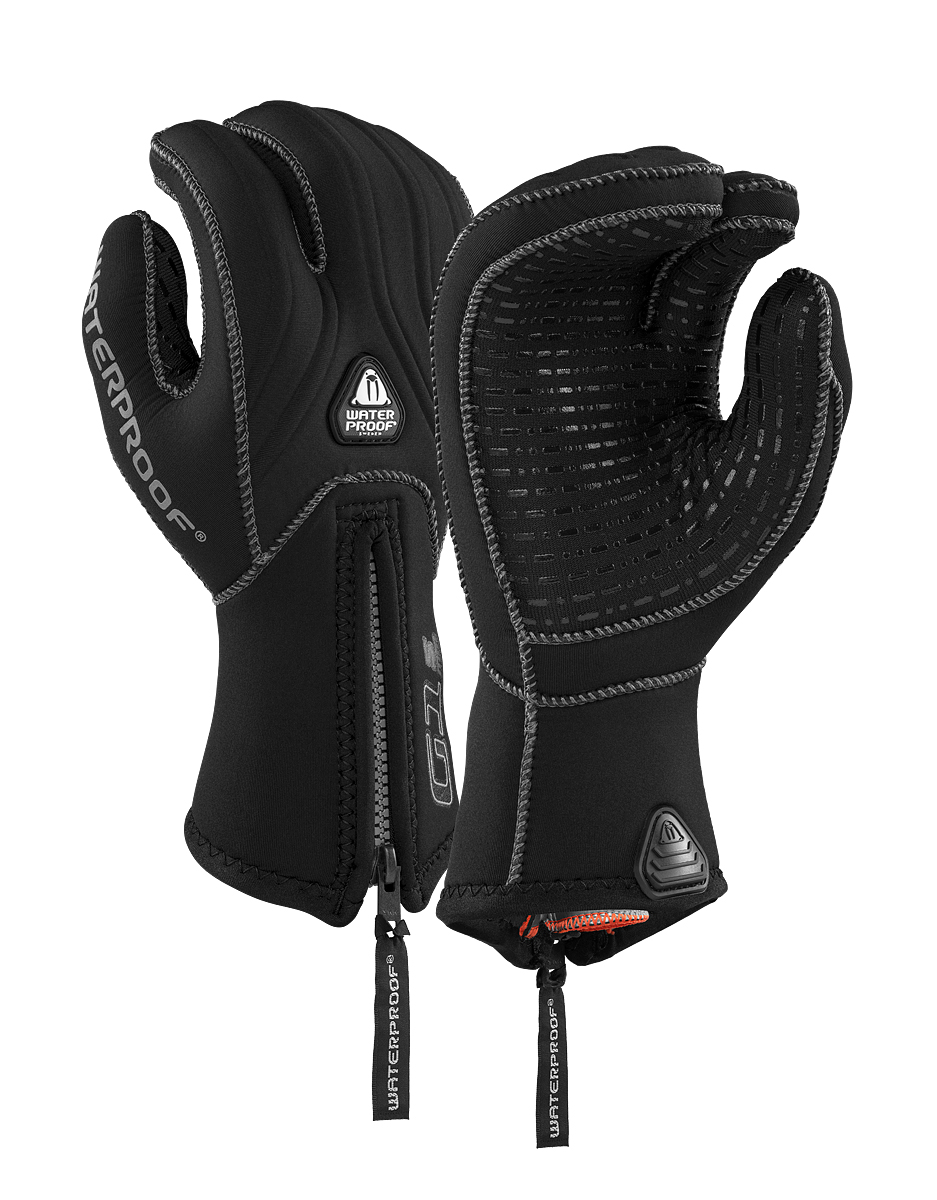 Waterproof G1 5MM 3-Finger Reißverschluss Handschuh zum Tauchen im Urlaub und See Waterproof G1 5MM 3-Finger schwarz mit Reißverschluß