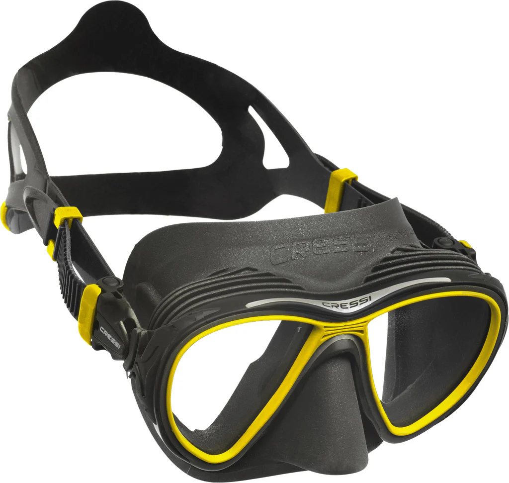 Tauchermaske Cressi Quantum Schwarz Gelb