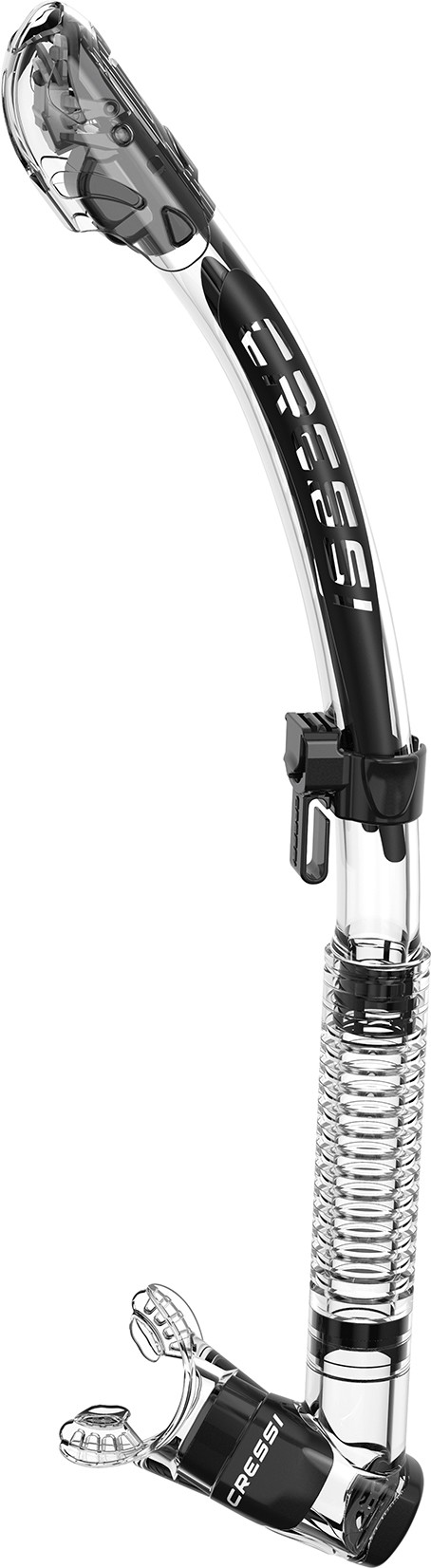 Schnorchel Cressi Itaca Ultra Dry clear black Schnorchel Cressi Itaca Ultra Dry transparent schwarz