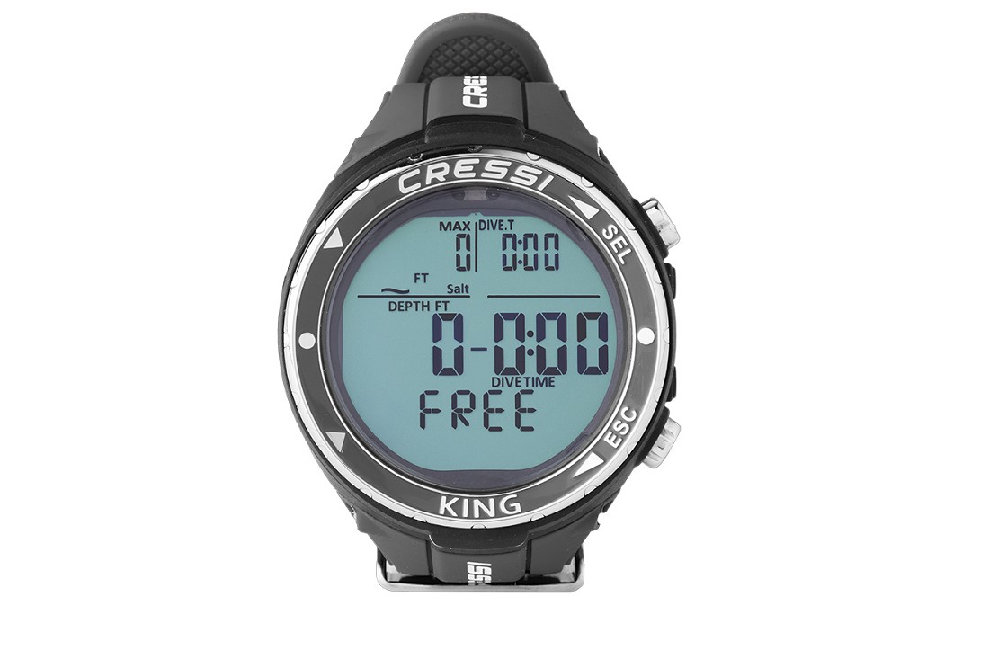 King - Cressi Tauchcomputer zum Freitauchen, Apnoetauchen black King - Cressi Tauchcomputer zum Freitauchen, Apnoetauchen schwarz