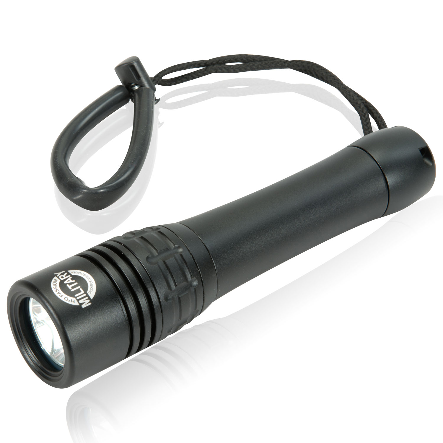 Die extrem robuste Oceama Military LED Tauchlampe aus Aircraft-Aluminium mit 1500 Lumen Leuchtkraft.