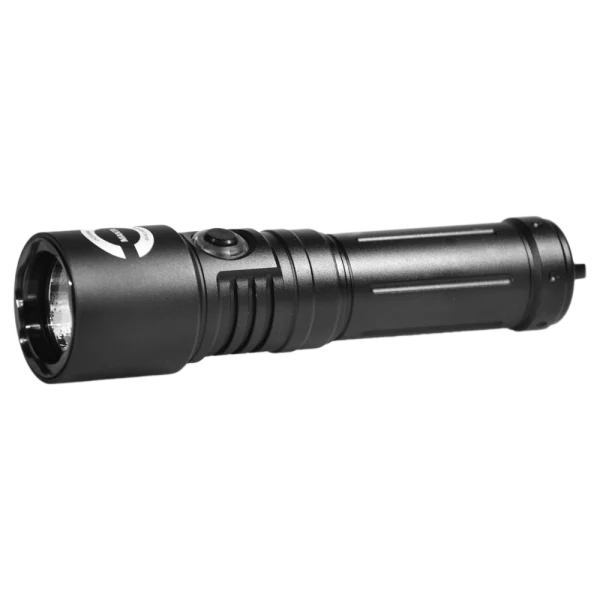 Die kompakte Oceama Manta LED-Tauchlampe aus harteloxiertem Aluminium mit 3000 Lumen Turbomodus.