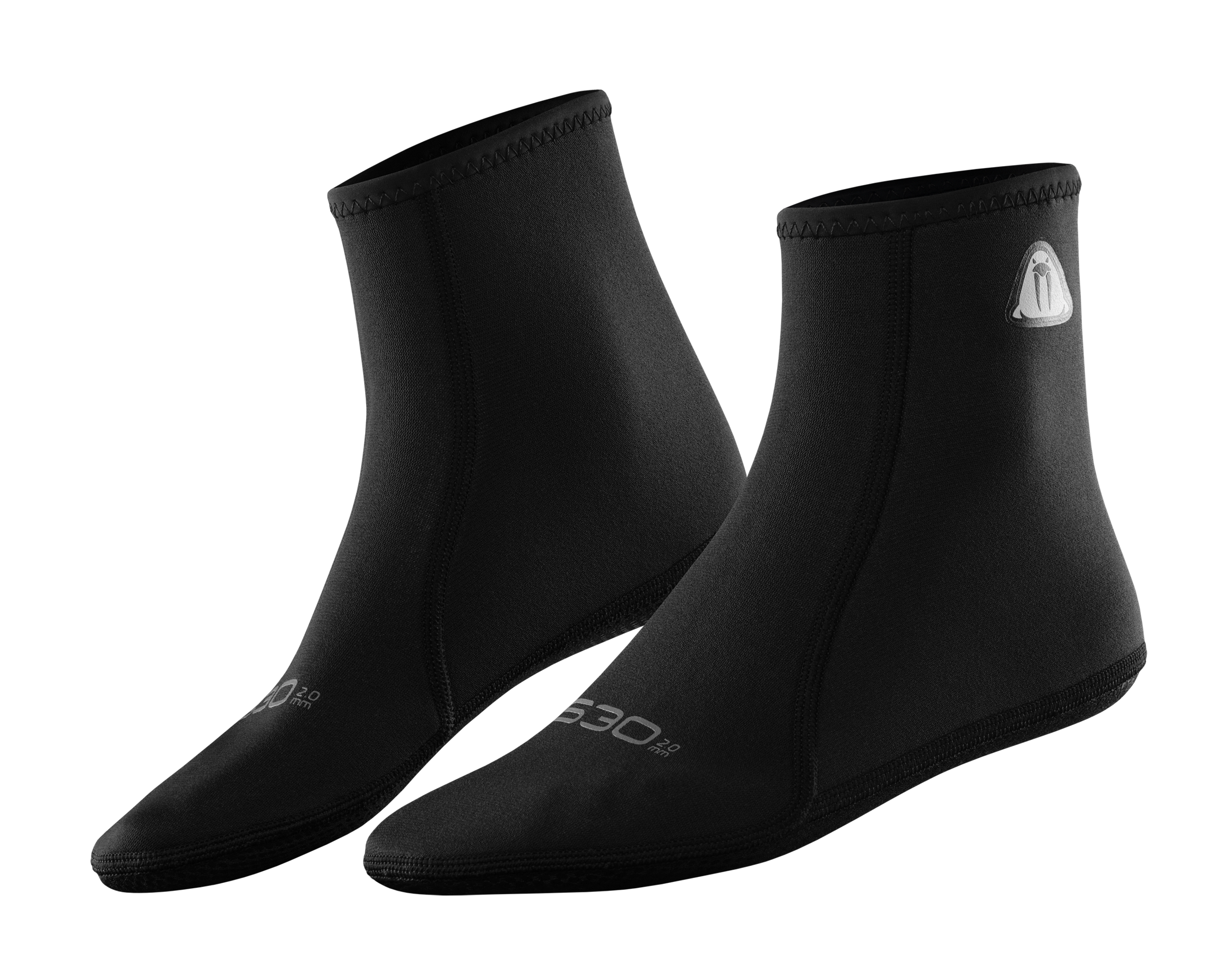 Waterproof S30 2mm Neoprensocken mit feiner Antirutsch-Beschichtung auf der Sohle, ideal als Unterziehsocke oder für Vollfußflossen zum Tauchen