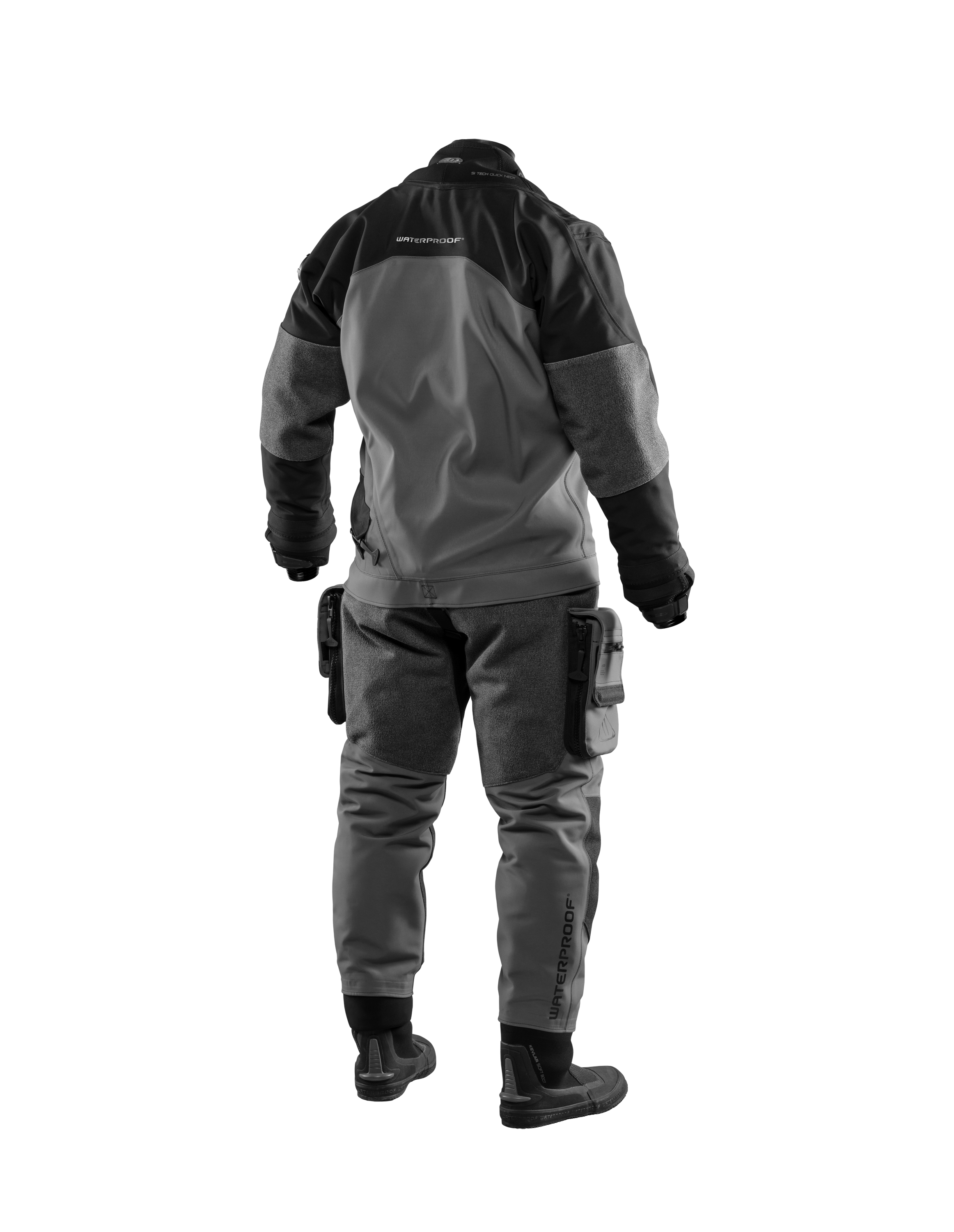 Rücken Waterproof D7 EVO Premium Trilaminat Trockentauchanzug aus weichem Nylotech-Material für anspruchsvolle Tech- und Kaltwassertaucher