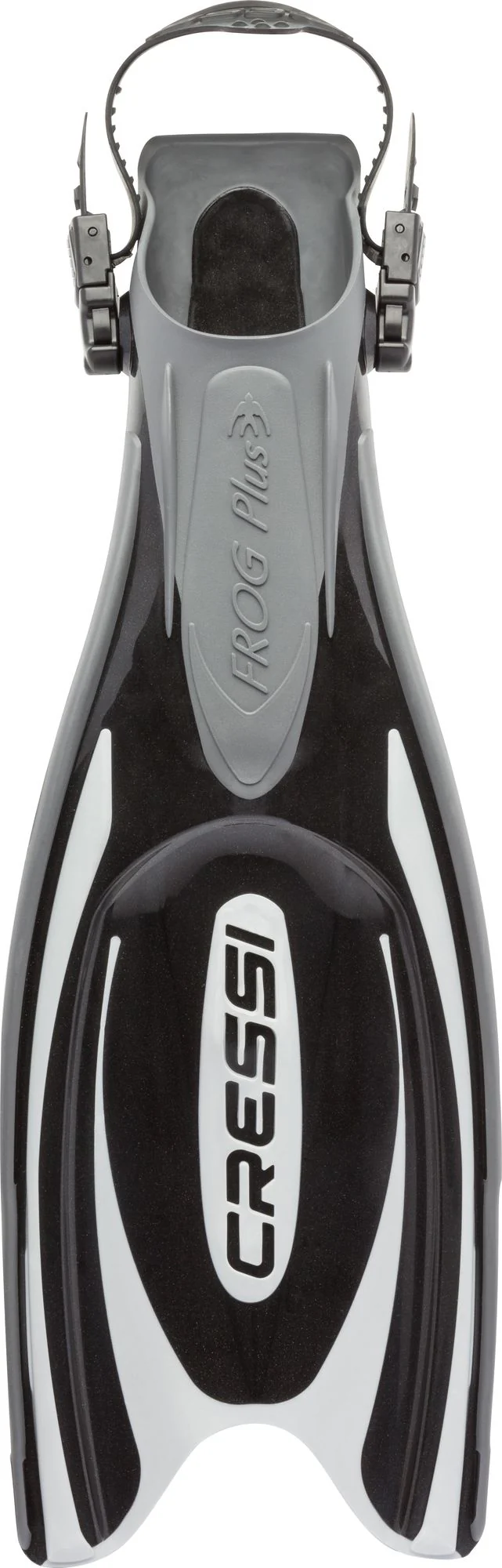 Geräteflosse Tauchflosse Fersenbandflosse universal Cressi Frog Plus Schwarz Vorne
