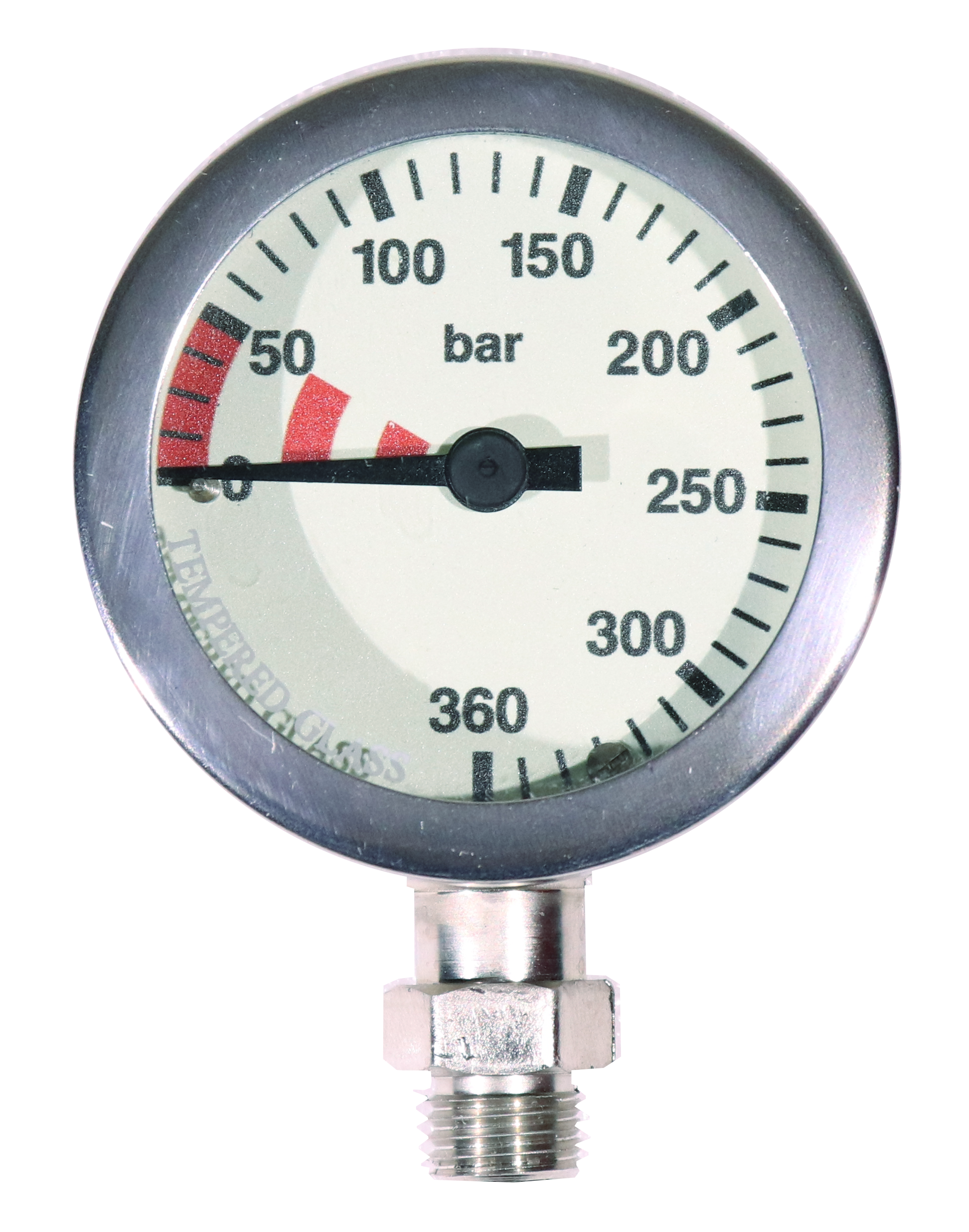Manometer Tauchsportvertretungen vernickelt 52mm Manometer Tauchsportvertretungen vernickelt 52mm