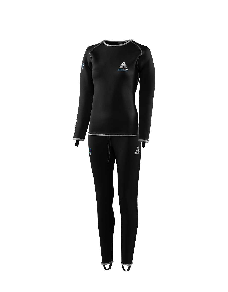 Frontansicht des kompressionsresistenten Waterproof Meshtec 3D Tops mit spezieller Passform für Damen