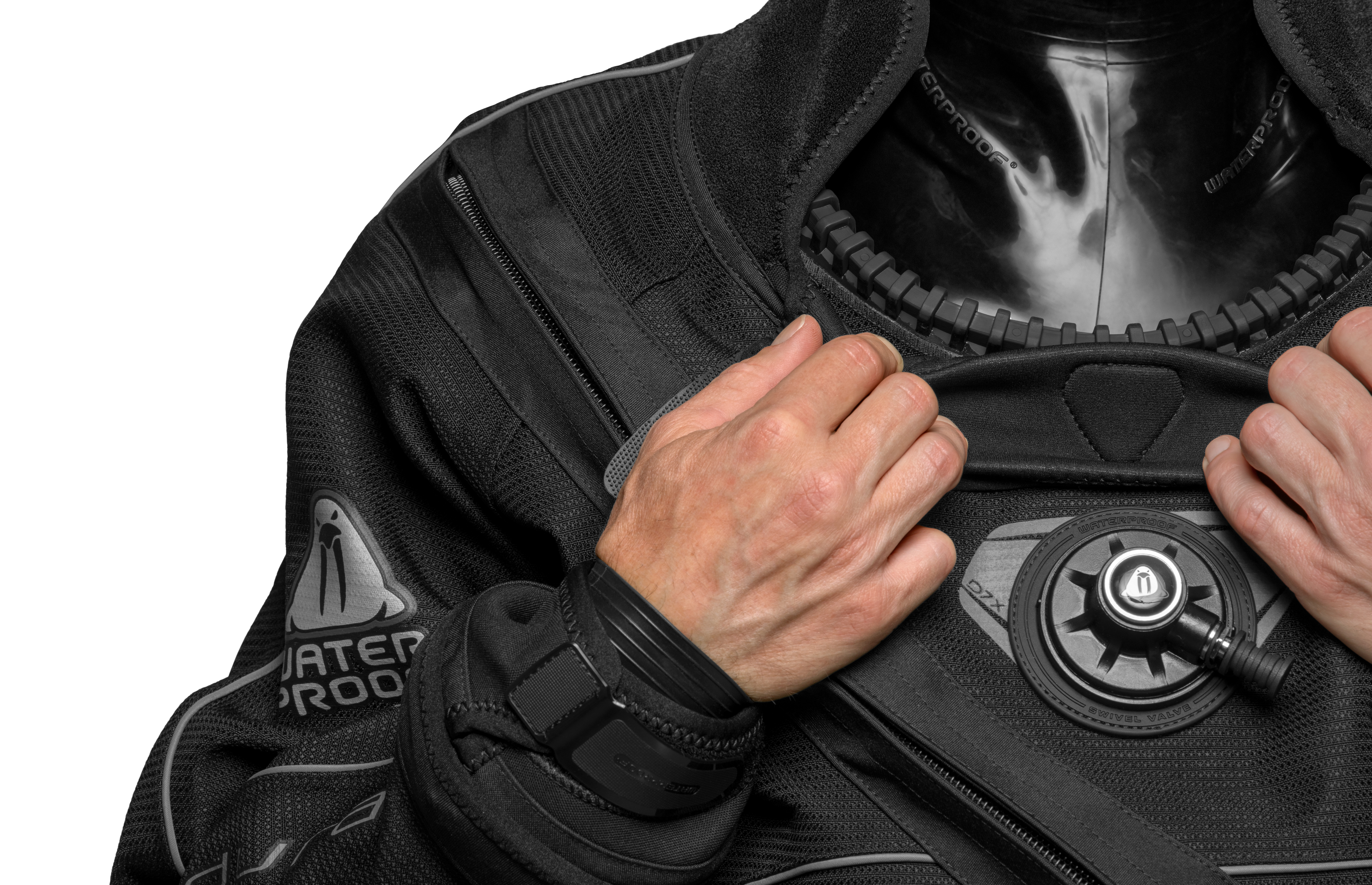 Quick Neck Waterproof D7X Cordura Trockentauchanzug mit extremer Abriebfestigkeit für Wrack- und Höhlentaucher