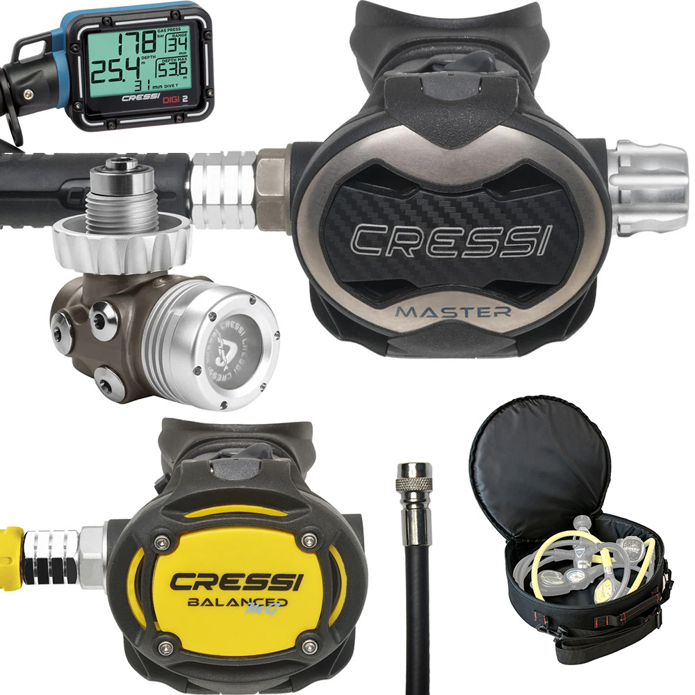 Cressi T10-SC PVD Master Digi2 Kit Inflatorschlauch