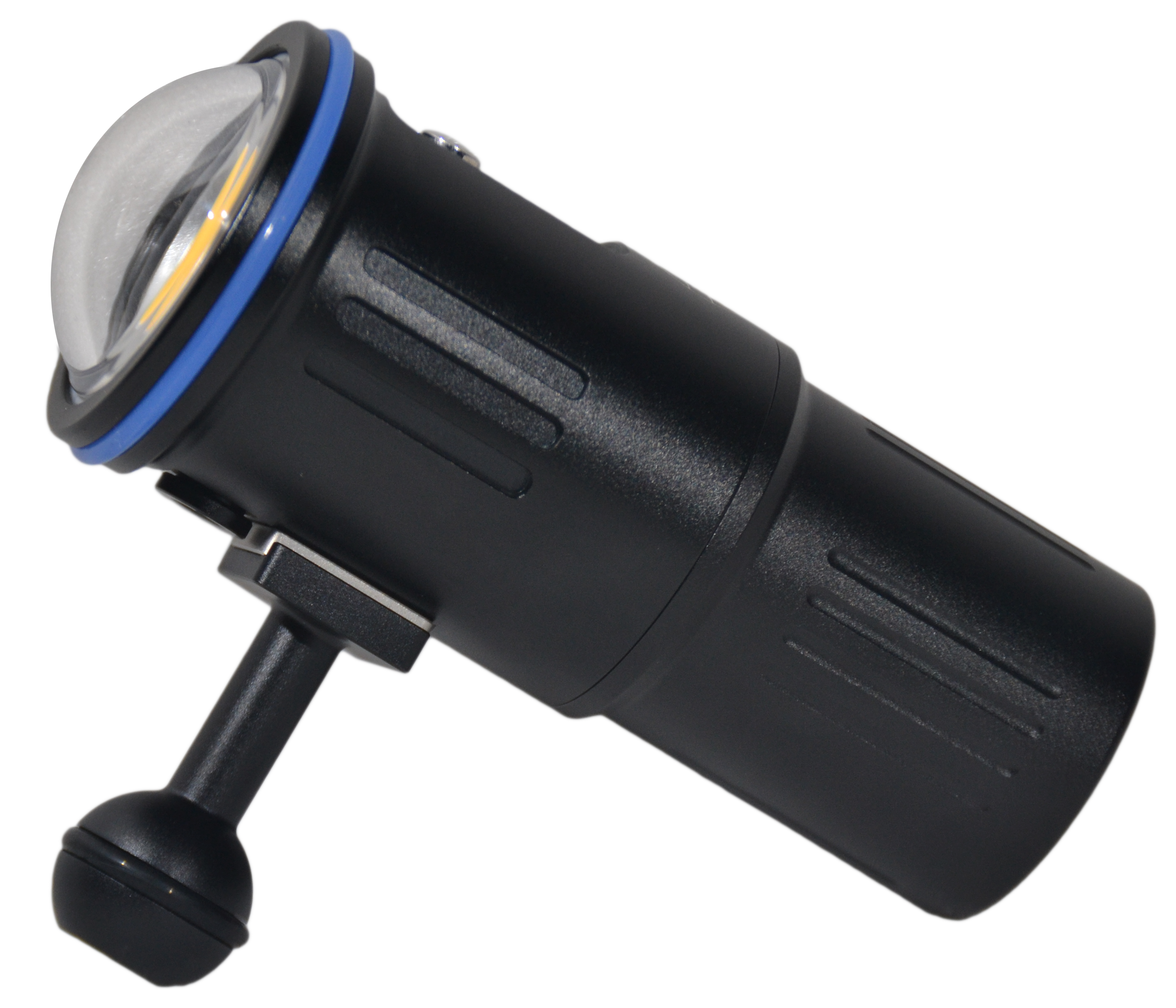 Die Oceama Trigger 2 Foto- und Videolampe aus schwarzem Aluminium mit 12000 Lumen und hochmoderner COB LED Technologie.