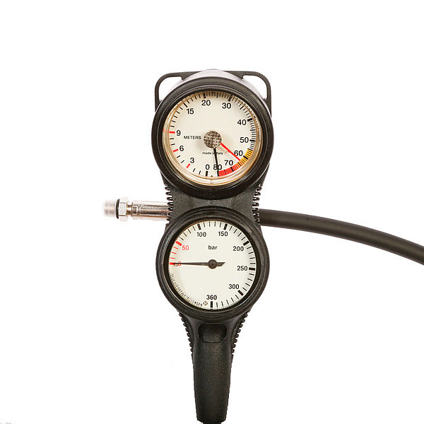 Zweierkonsole zum Tauchen, Manometer & 80m Tiefenmesser- Tauchsportvertretungen