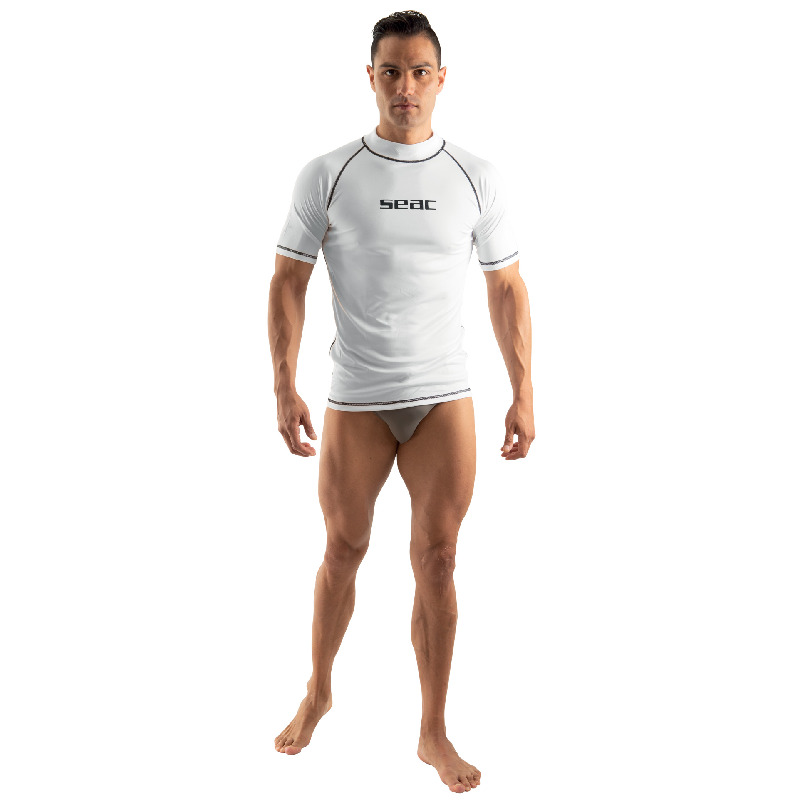 Seac T-Sun Kurz Herren Weiß Rashguard von Seac, Ansicht 3