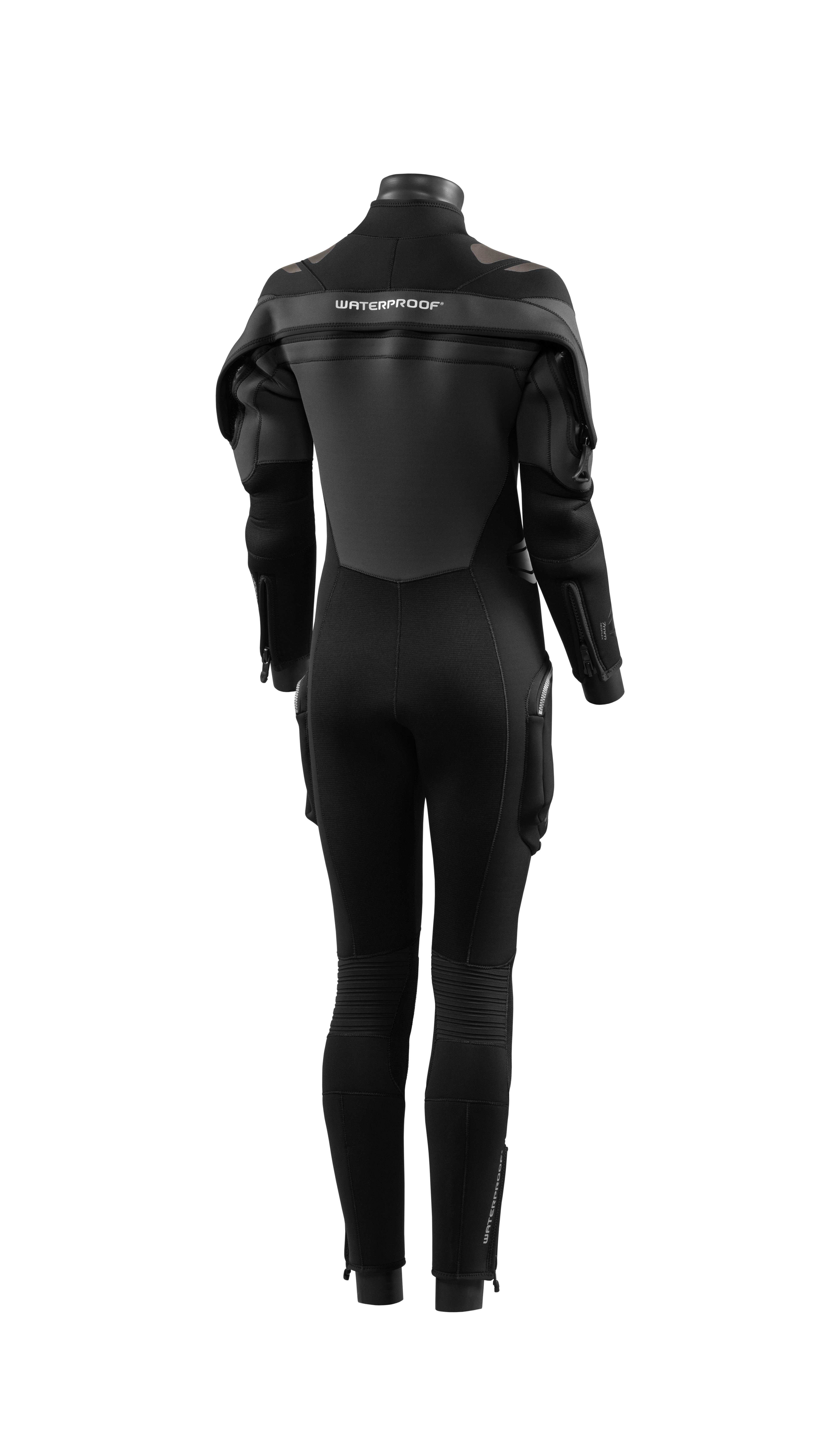 Lady Back Schwarzer Waterproof SD Neoflex 7mm Halbtrockenanzug mit wasserdichtem Reißverschluss für maximalen Kälteschutz im heimischen See