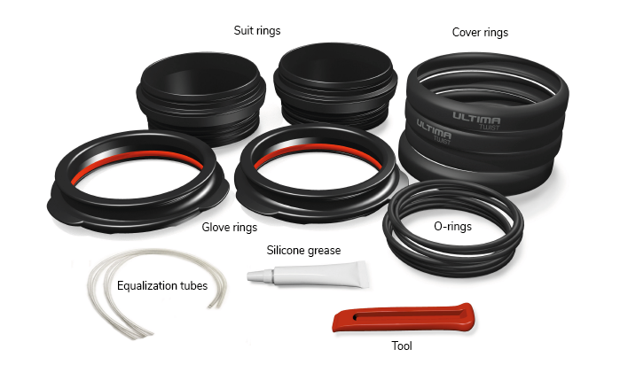 Waterproof Ultima Twist Handschuh-System für Trockentauchanzüge