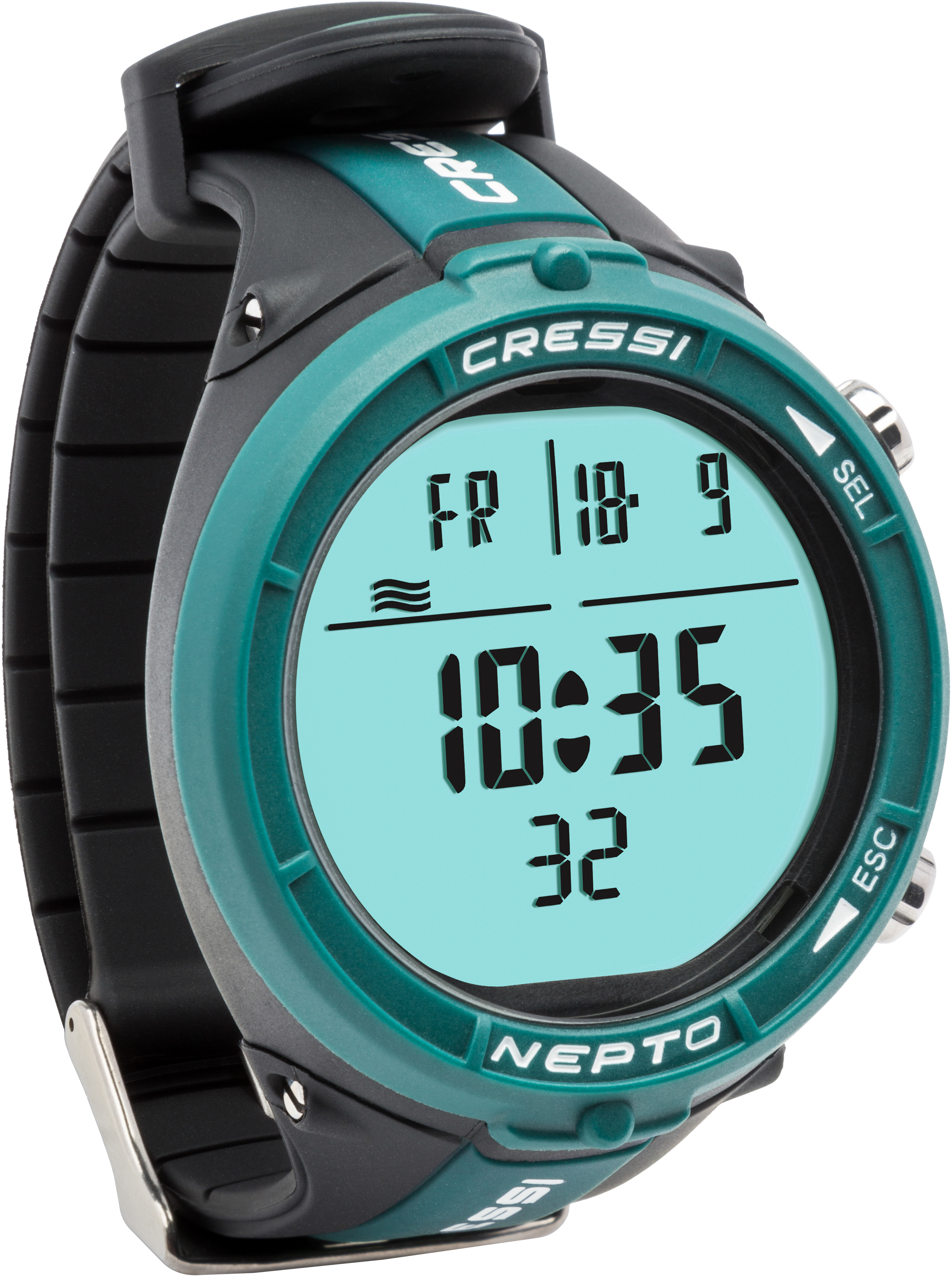 Cressi Nepto Tauchcomputer schwarz bllau green