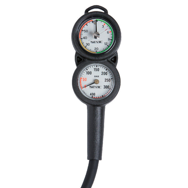 Seac Compact 2 Tauchkonsole mit Finimeter in Bar und Tiefenmesser in Metern
