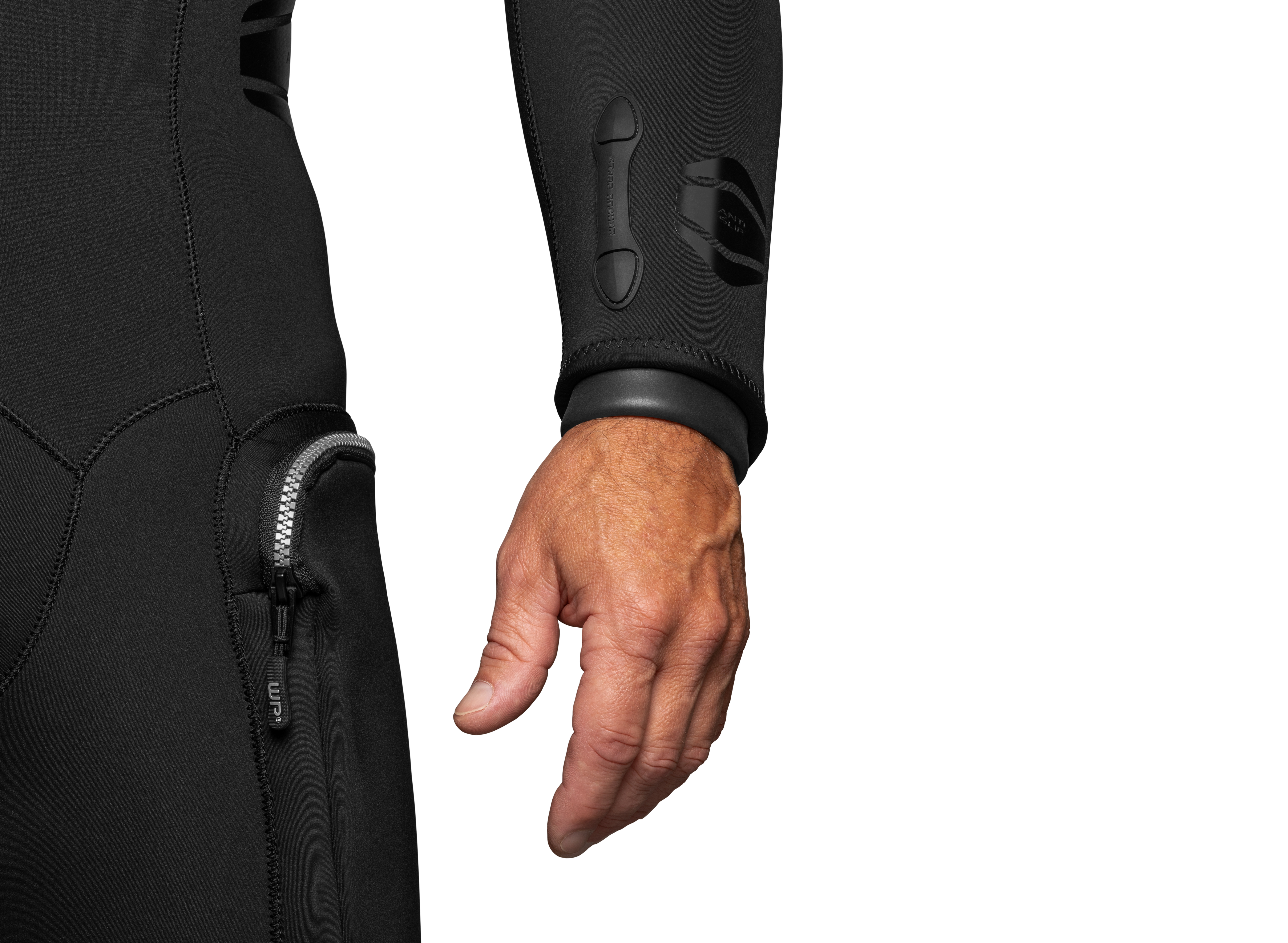 Strap Schwarzer Waterproof SD Neoflex 7mm Halbtrockenanzug mit wasserdichtem Reißverschluss für maximalen Kälteschutz im heimischen See