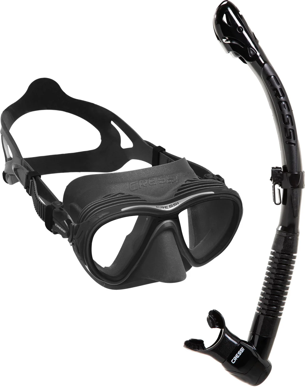 Cressi schnorchelset Quantum Itaca Ultra Combo Schwarz Schwarz