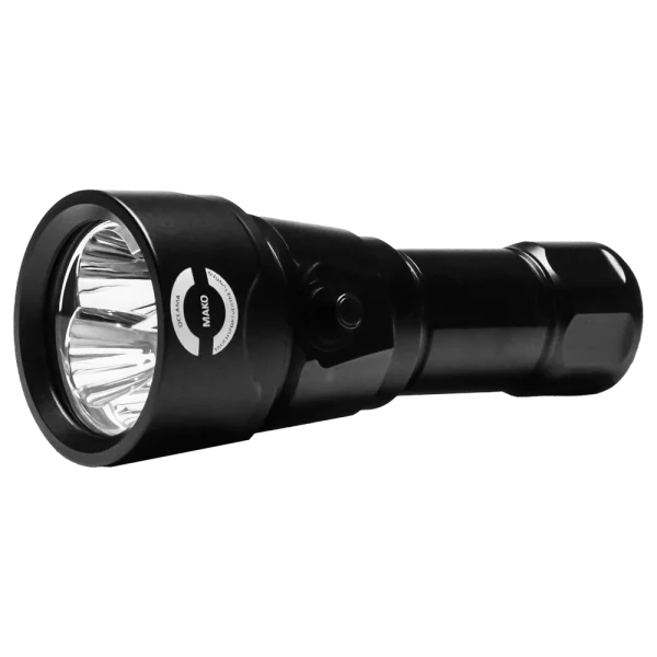 Die extrem helle Oceama Mako LED-Tauchlampe aus Aluminium mit 2500 Lumen Leuchtkraft und Magnetdruckschalter.