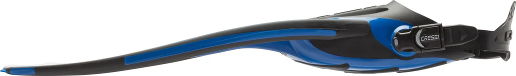Geräteflosse Tauchflosse Fersenbandflosse universal Cressi Frog Plus Blau Seite