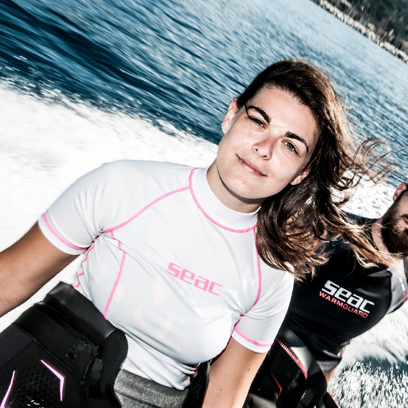 Seac T-Sun Kurz Damen Weiß Rashguard von Seac, Ansicht 2