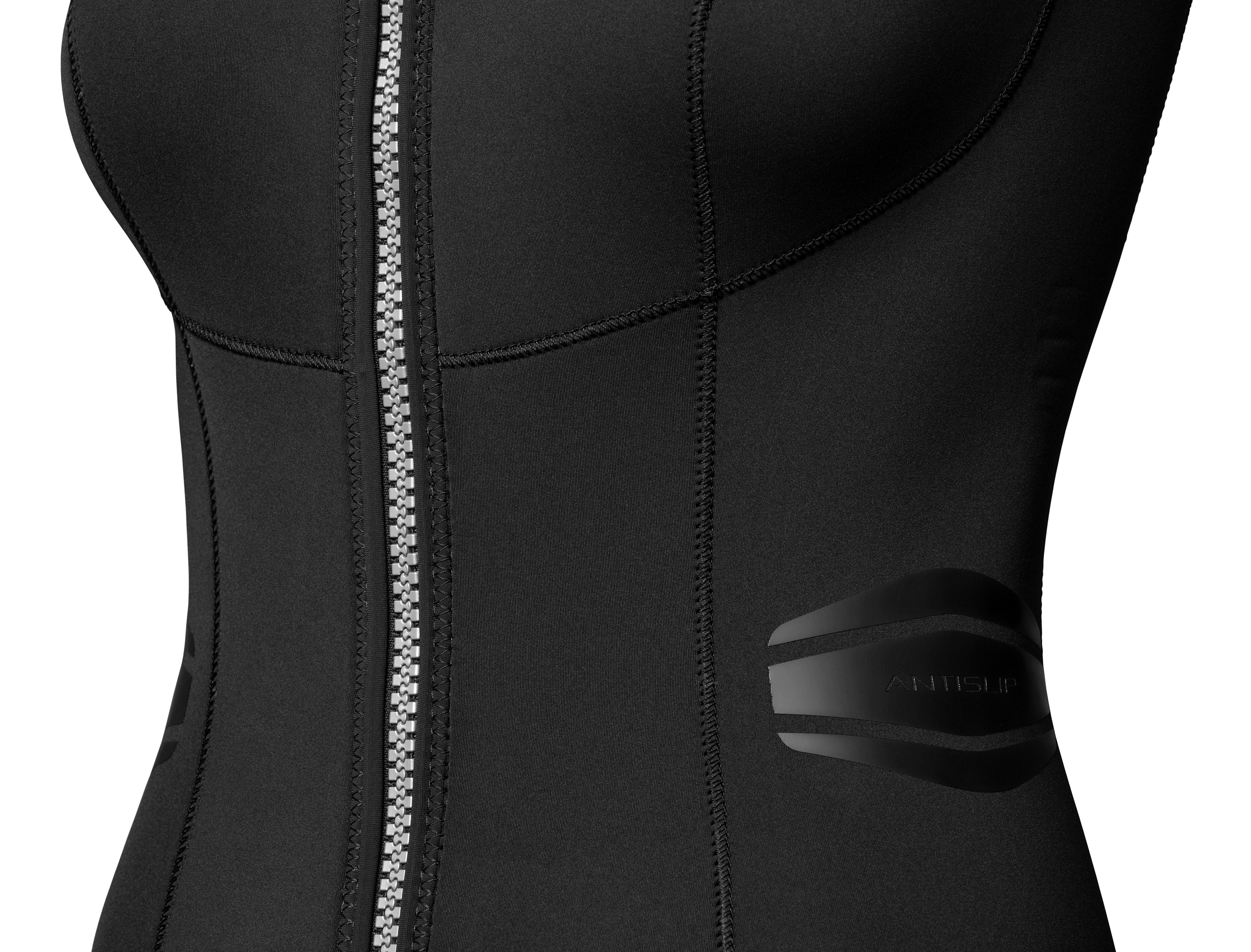 Front Lady Waterproof Eisweste O1 5mm Overvest integrierter Kopfhaube und Frontreißverschluss, ideal als Überziehweste für Kaltwassertauchen.