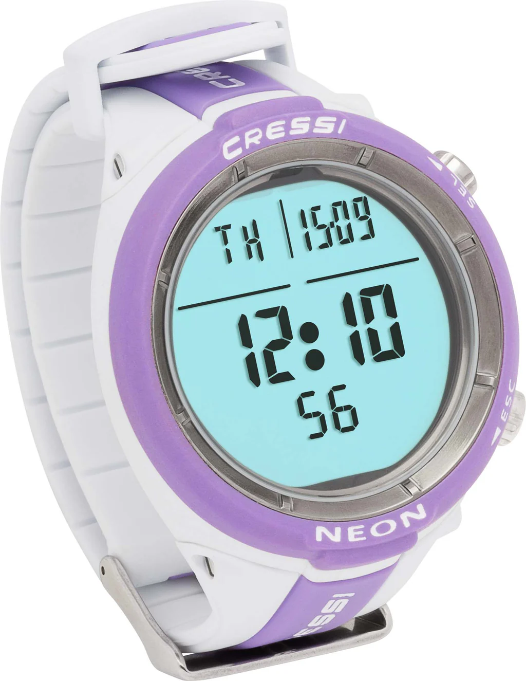 Der sportliche Cressi Neon Lila Tauchcomputer im Uhren-Format mit gut ablesbarem Display