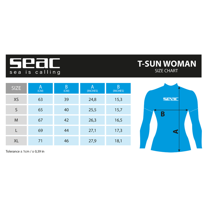 Seac T-Sun Kurz Damen Blau Rashguard