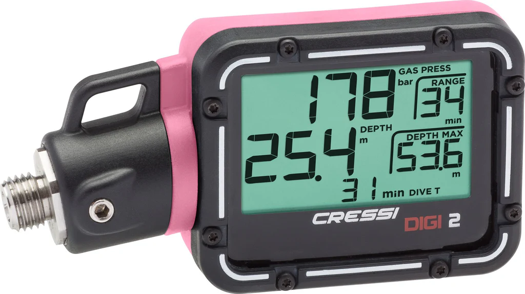 Cressi Fini Finimeter Digi2 zu Set Cressi T10-SC PVD Master Pink