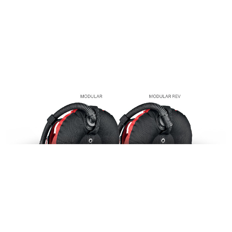 Ausstattungsdetails des Seac Modular Valve Wingjackets mit REV-System