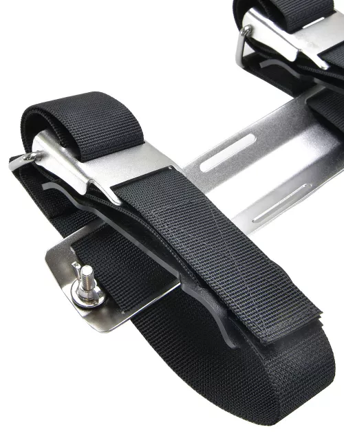 TDS Flaschengurt + Singletank Adapter Edelstahl Set