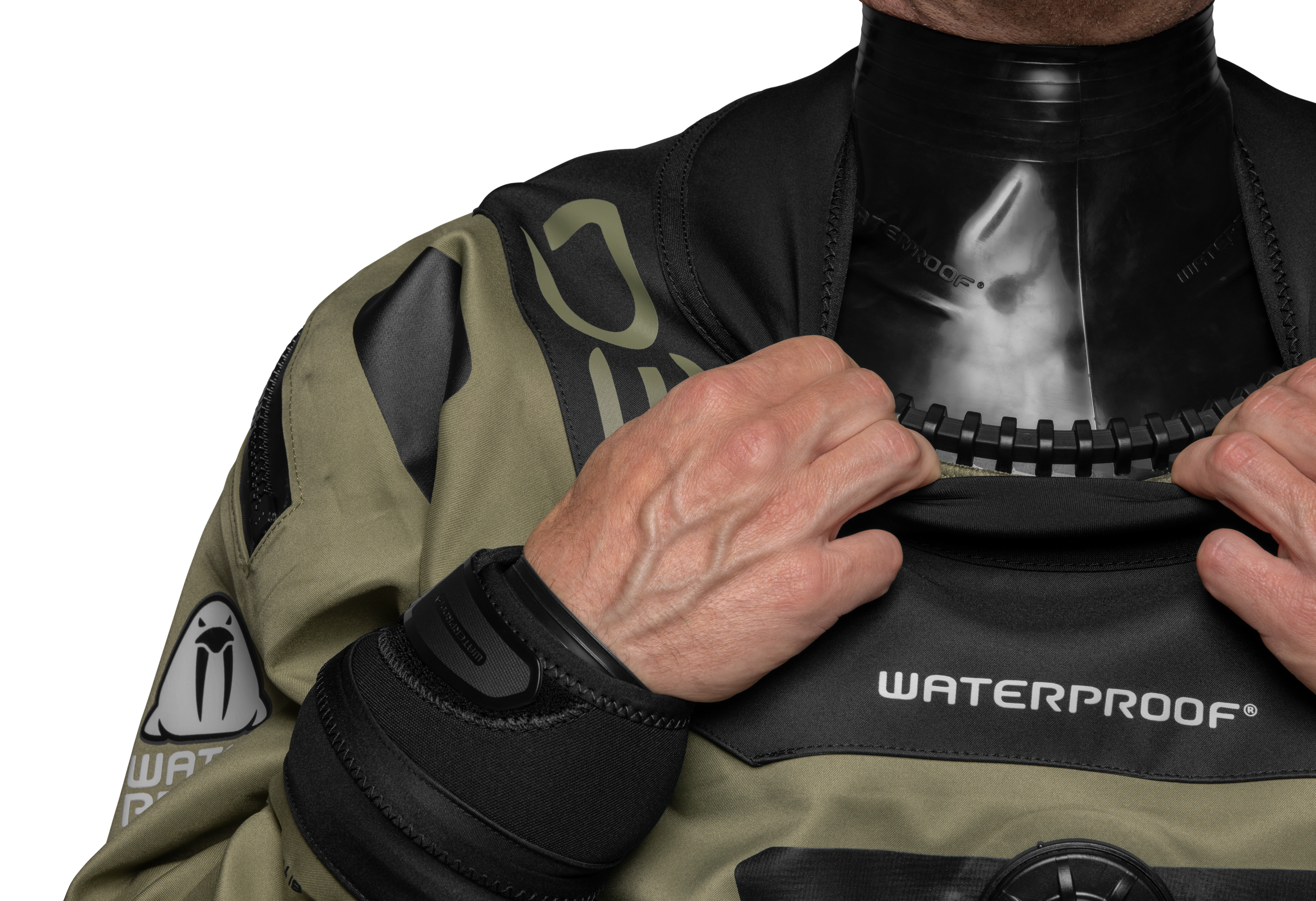 Quick Neck leichter und beweglicher Waterproof D3 Ergo Trilaminat Trockentauchanzug für anspruchsvolle Tek-Taucher, Kaltwassertaucher und Reisen